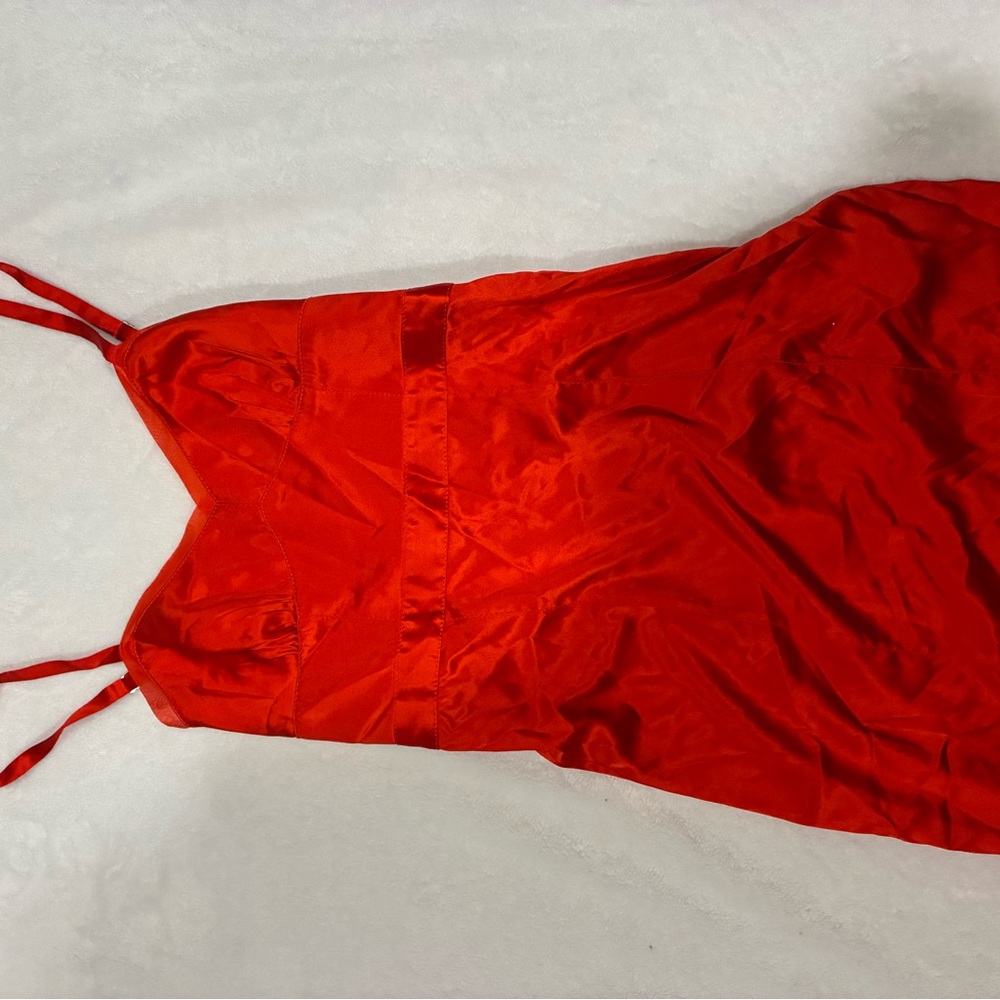 Armani Exchange Vibrant Red Satin Dress